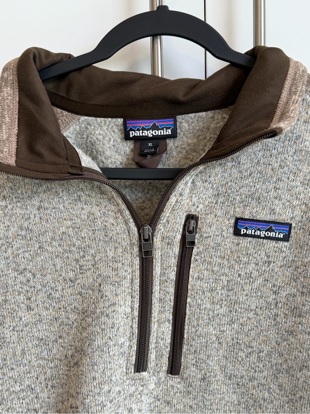 Patagonia Men’s XL 1/4 Zip Pullover Fleece Jacket Brown Outdoor Classic - Picture 5 of 8